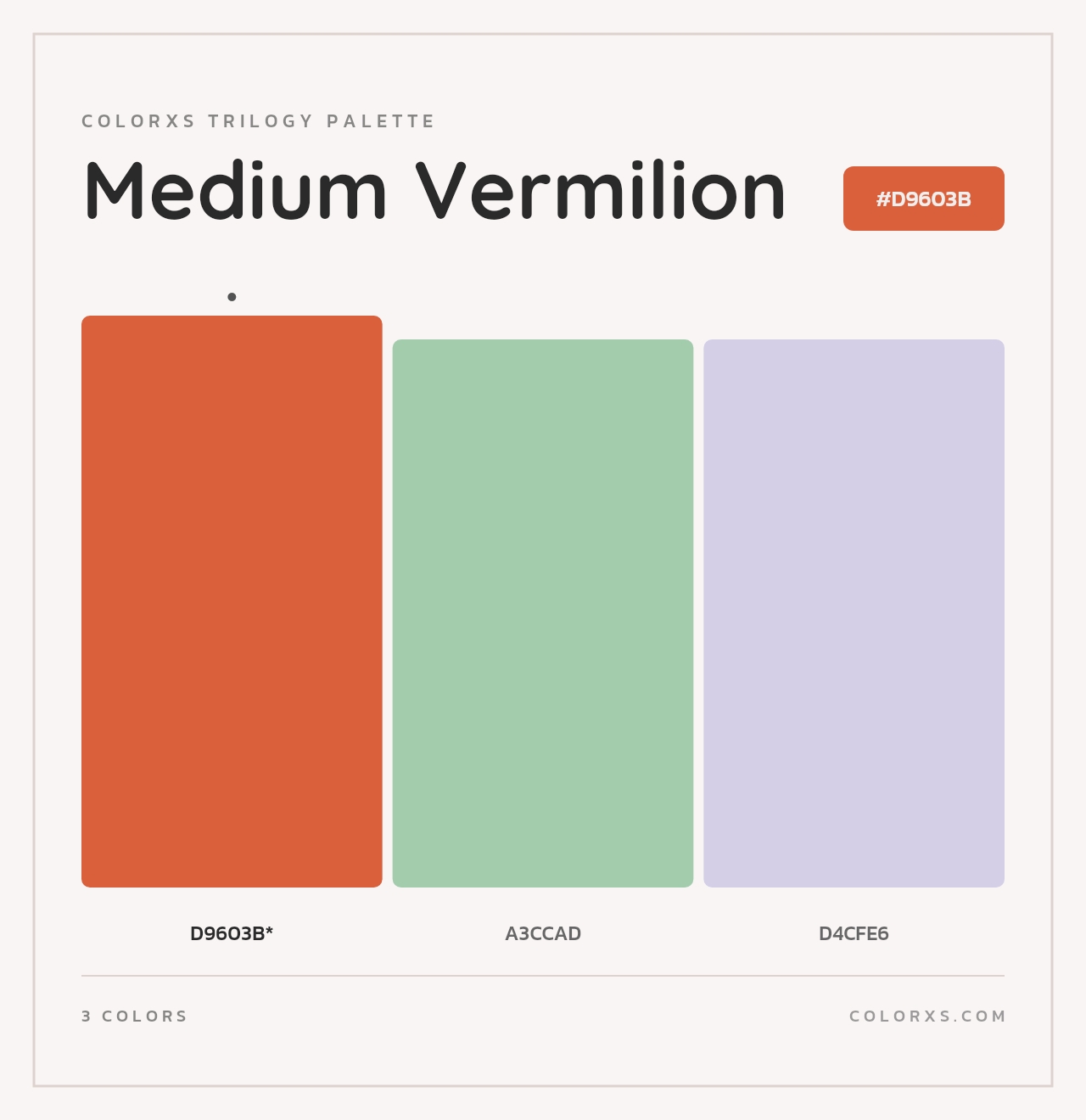 Medium Vermilion - Colorxs Trilogy Palette