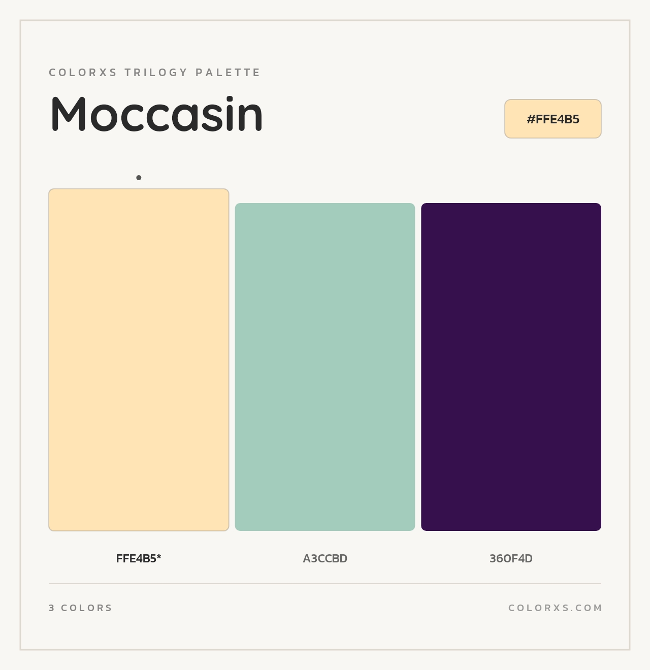 Moccasin - Colorxs Trilogy Palette