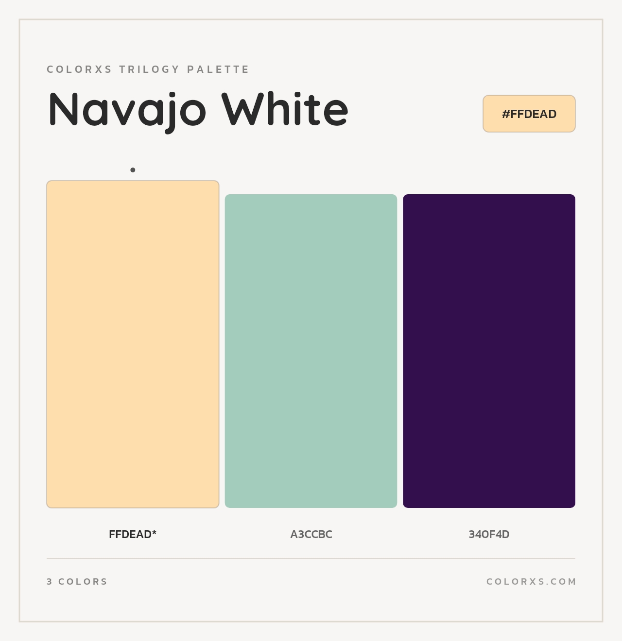 Navajo White - Colorxs Trilogy Palette