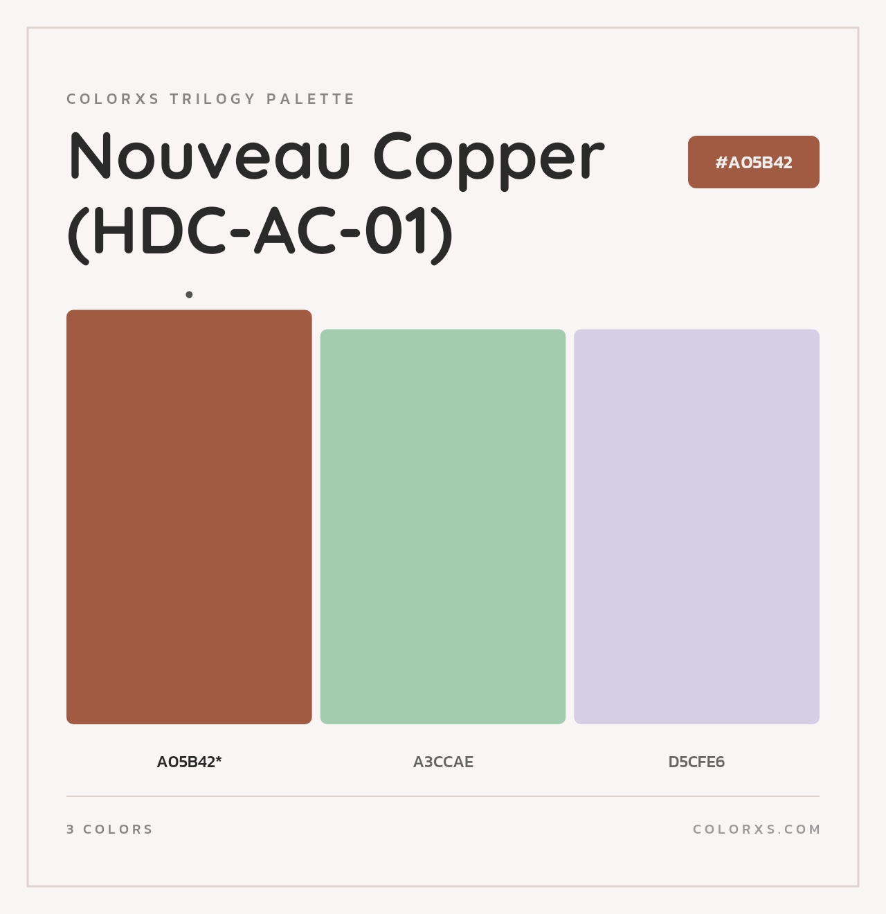Nouveau Copper (HDC-AC-01) - Colorxs Trilogy Palette