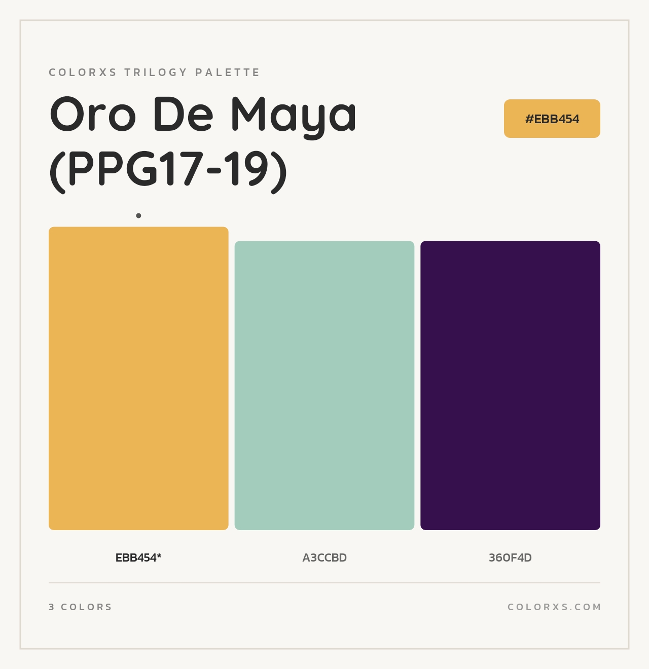 Oro De Maya (PPG17-19) - Colorxs Trilogy Palette