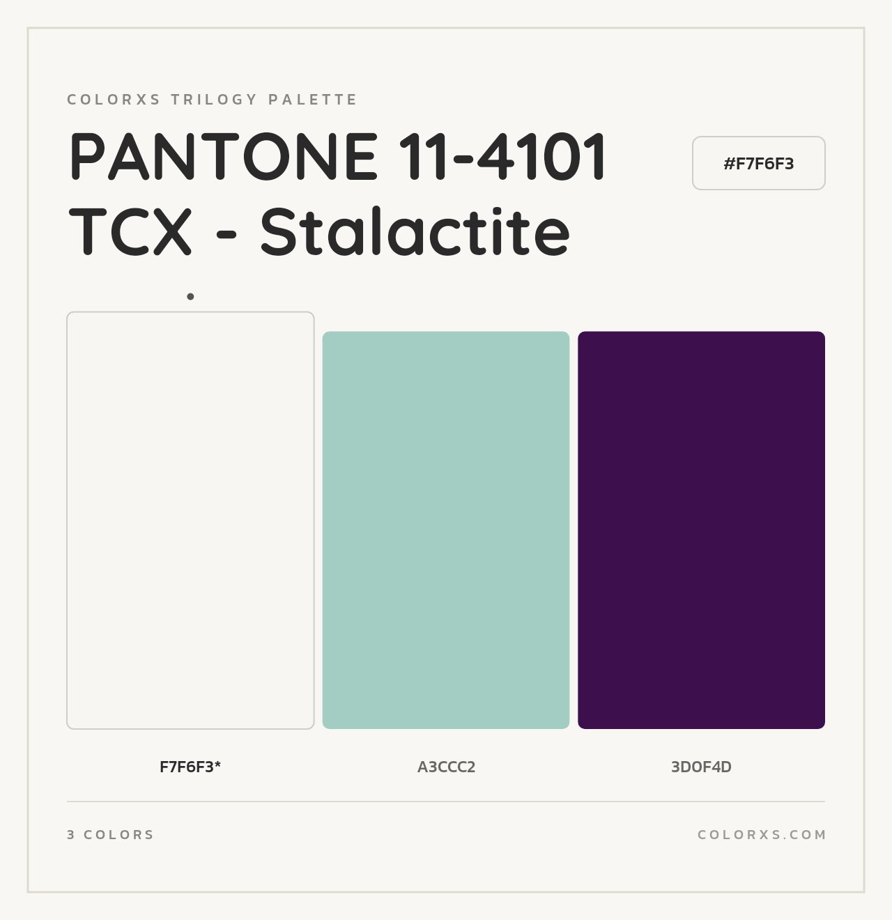 PANTONE 11-4101 TCX - Stalactite - Colorxs Trilogy Palette