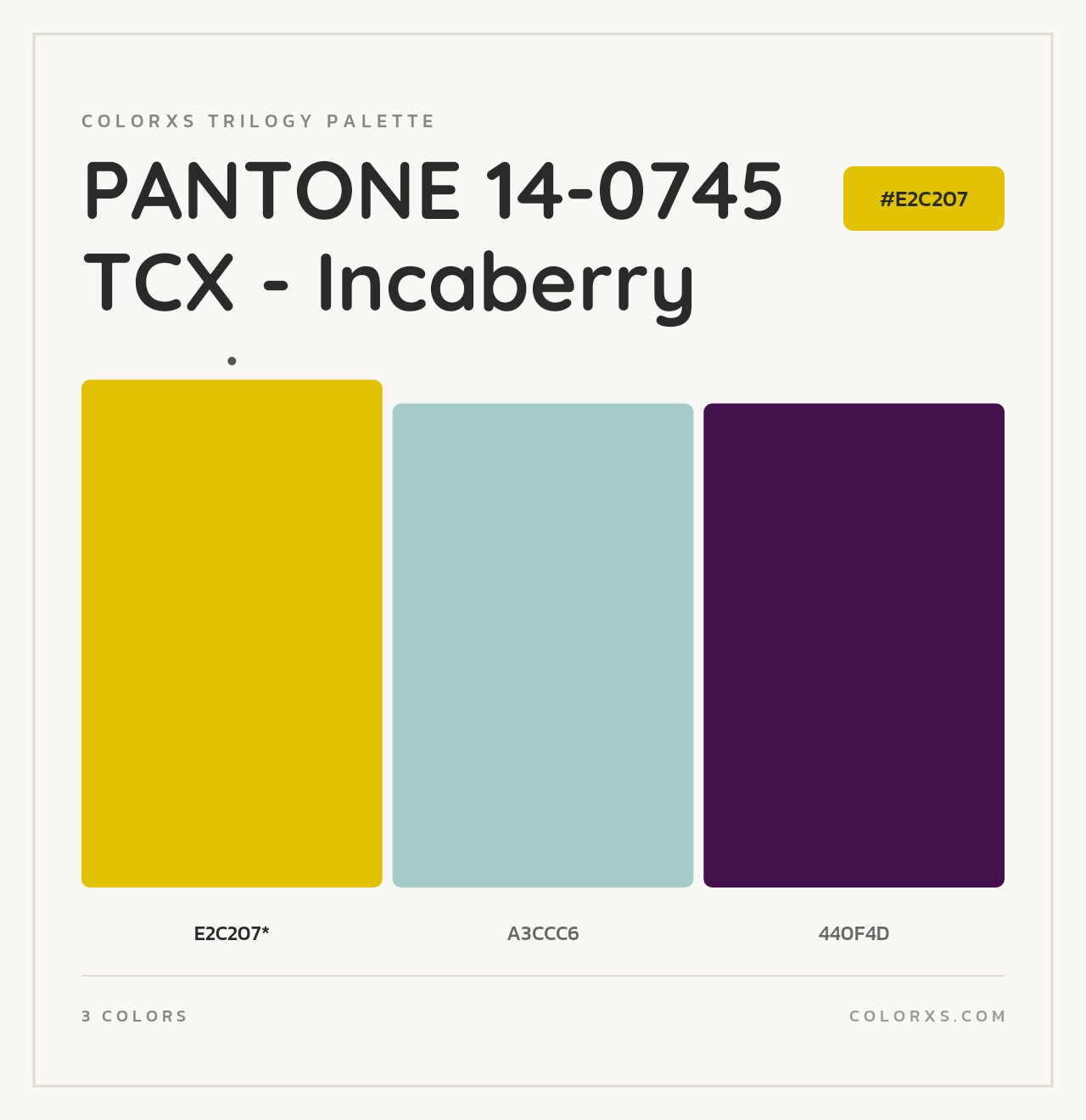PANTONE 14-0745 TCX - Incaberry - Colorxs Trilogy Palette
