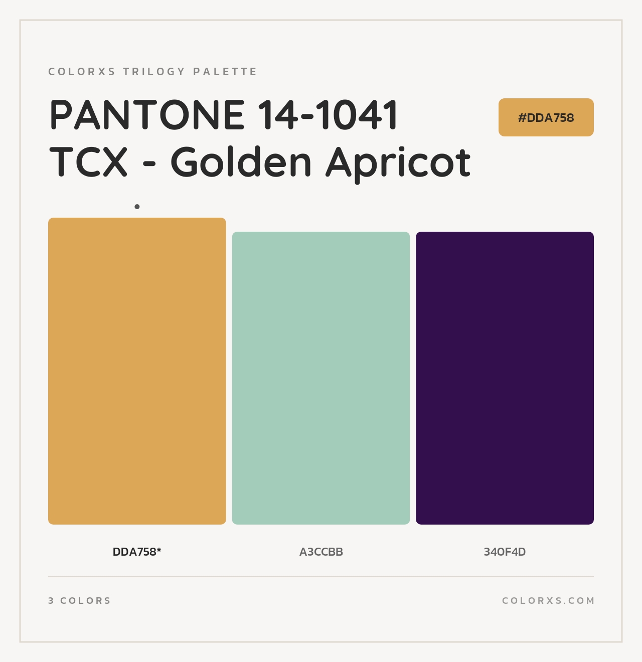 PANTONE 14-1041 TCX - Golden Apricot - Colorxs Trilogy Palette