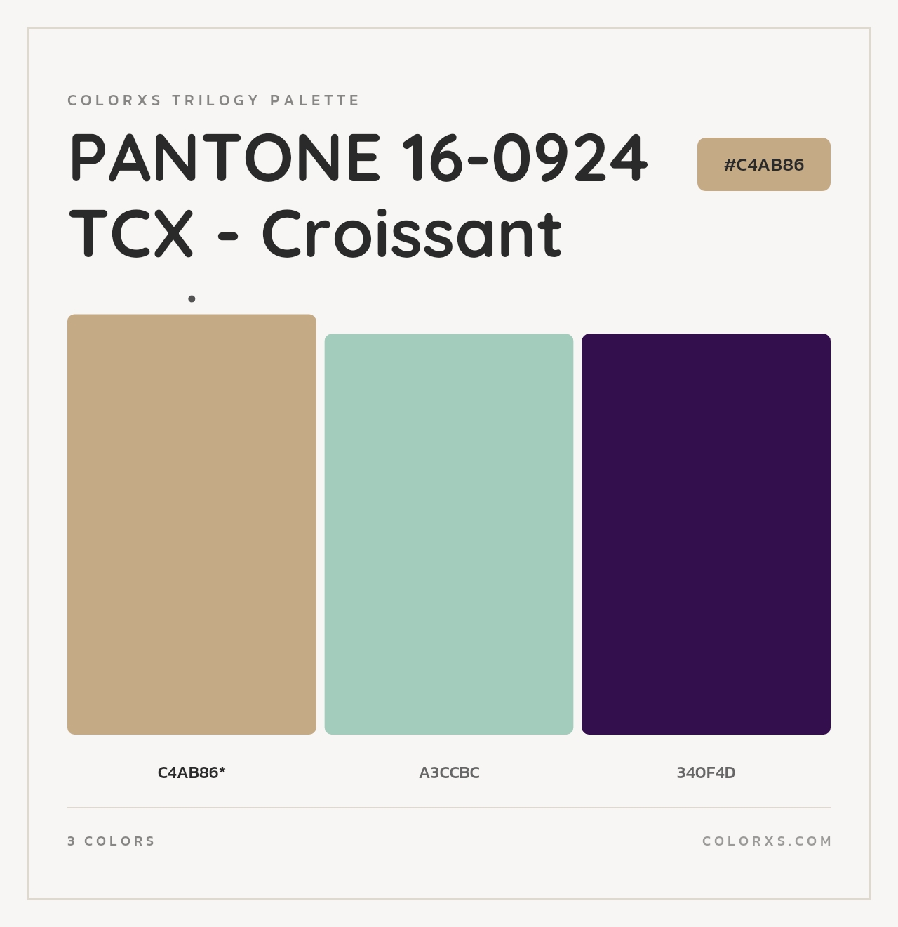PANTONE 16-0924 TCX - Croissant - Colorxs Trilogy Palette