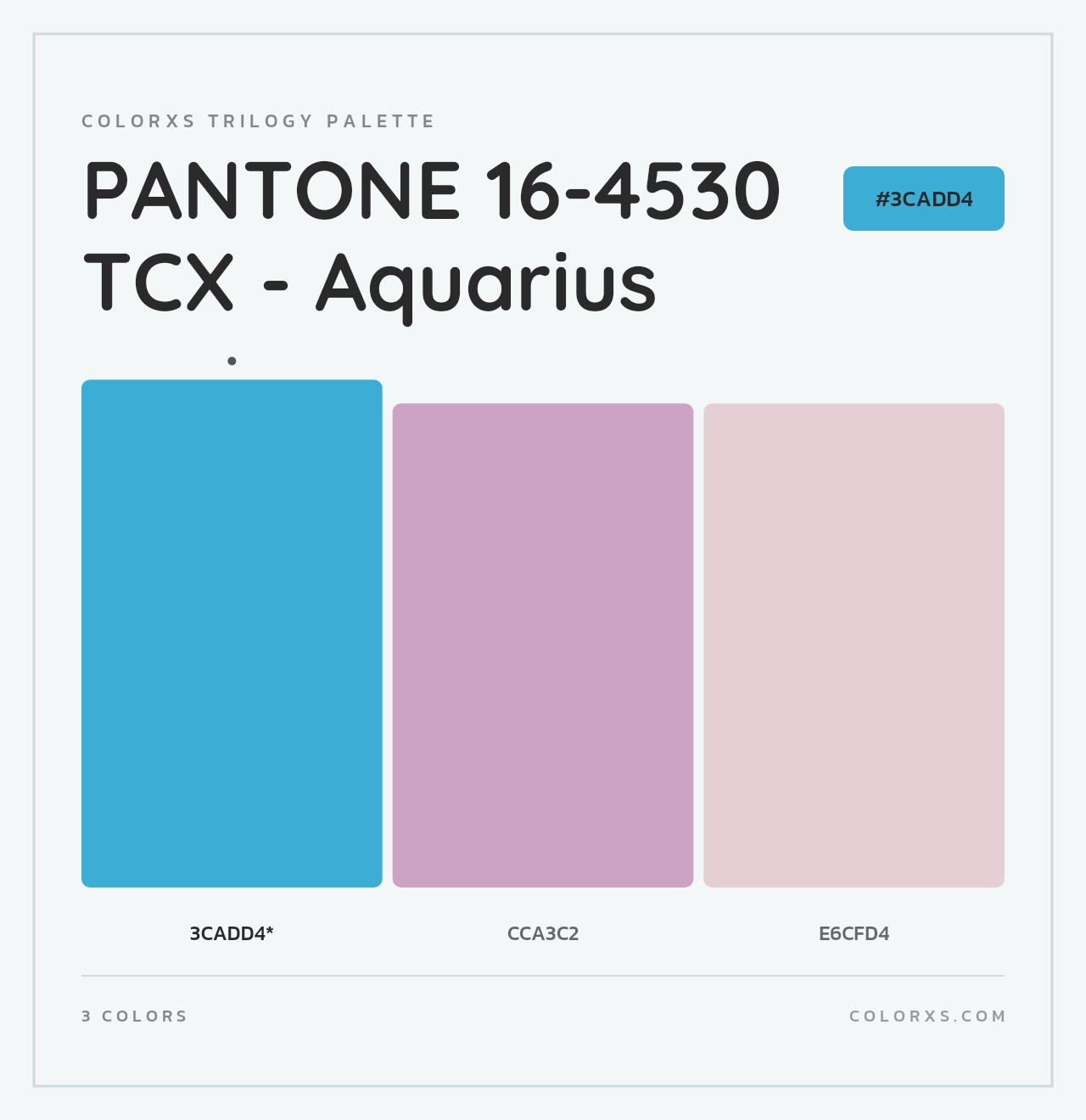 PANTONE 16-4530 TCX - Aquarius - Colorxs Trilogy Palette