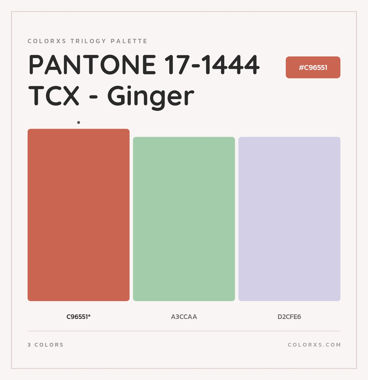 PANTONE 17-1444 TCX - Ginger - Colorxs Trilogy Palette