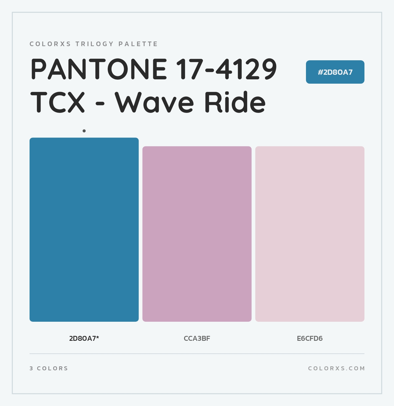 PANTONE 17-4129 TCX - Wave Ride - Colorxs Trilogy Palette