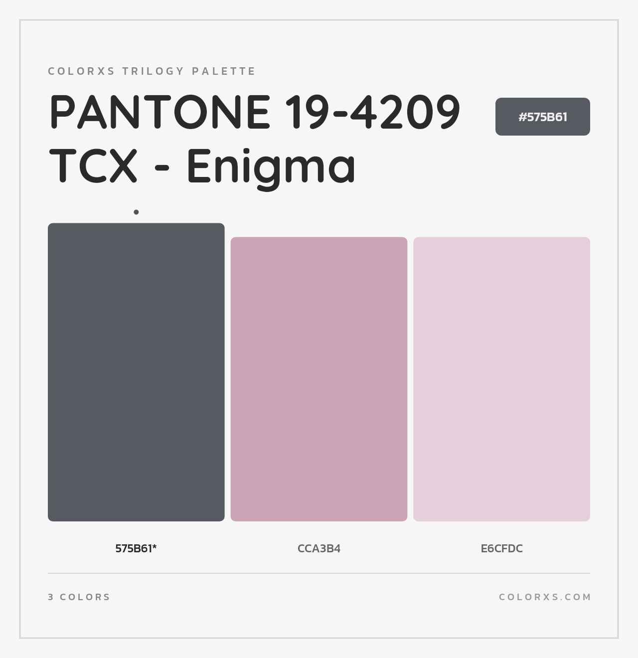 PANTONE 19-4209 TCX - Enigma - Colorxs Trilogy Palette