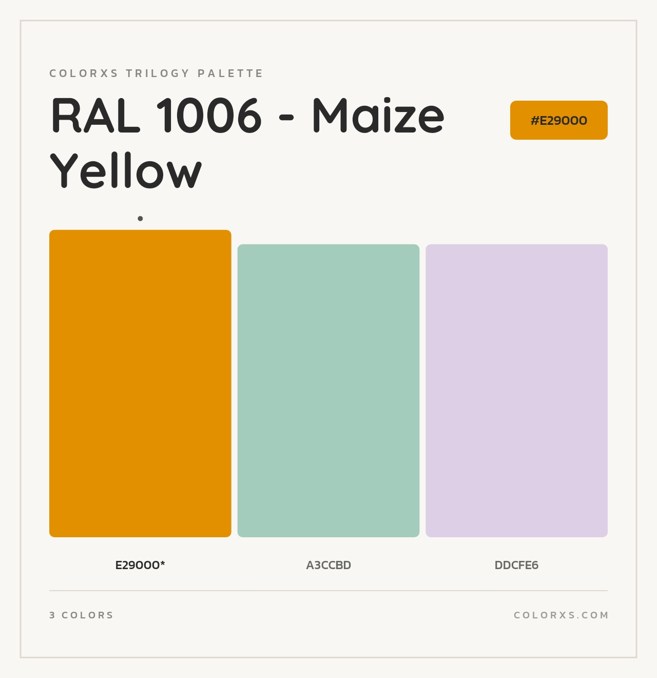 RAL 1006 - Maize Yellow - Colorxs Trilogy Palette