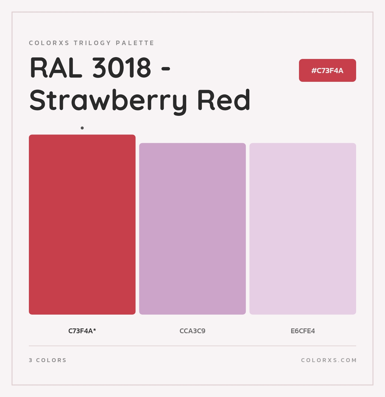 RAL 3018 - Strawberry Red - Colorxs Trilogy Palette