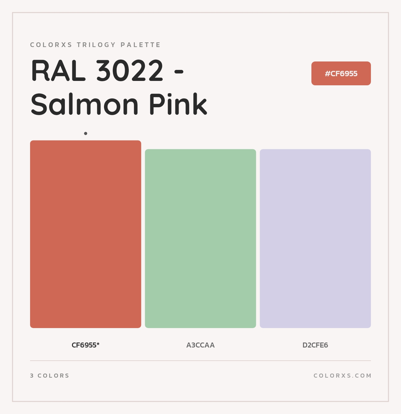 RAL 3022 - Salmon Pink - Colorxs Trilogy Palette