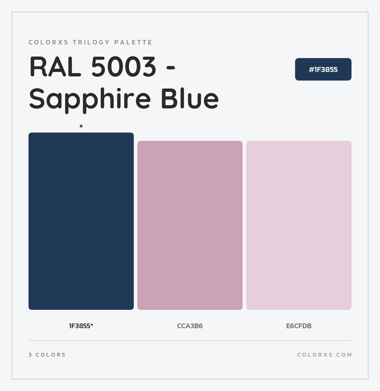 RAL 5003 - Sapphire Blue - Colorxs Trilogy Palette