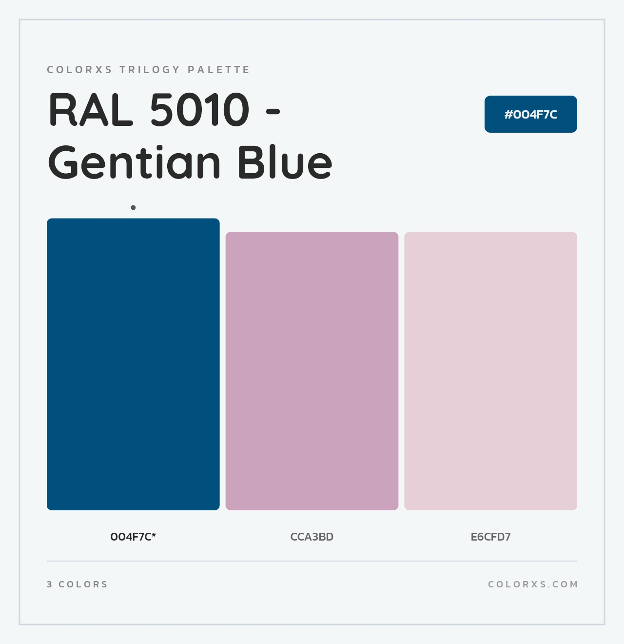 RAL 5010 - Gentian Blue - Colorxs Trilogy Palette