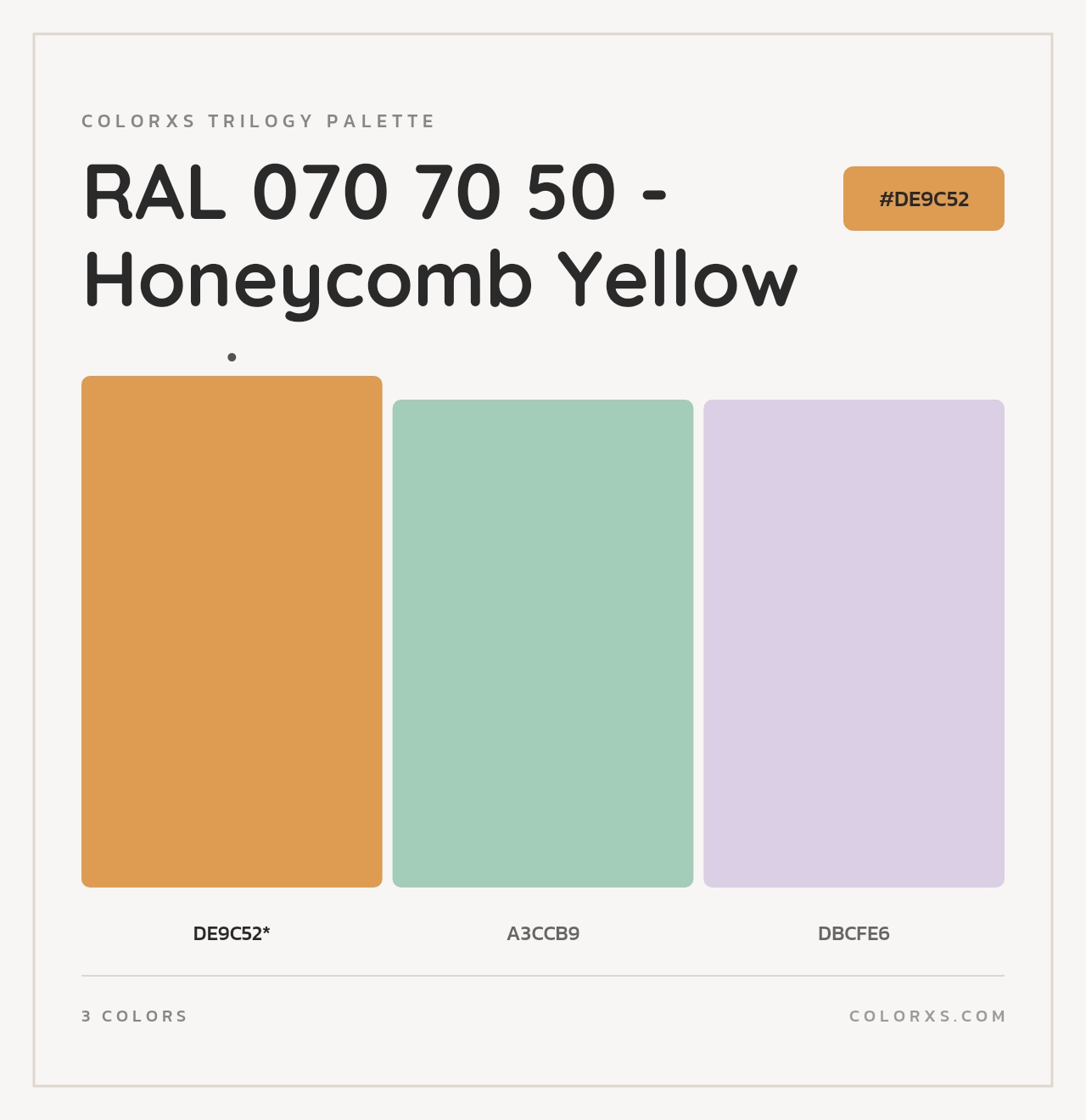 RAL 070 70 50 - Honeycomb Yellow - Colorxs Trilogy Palette