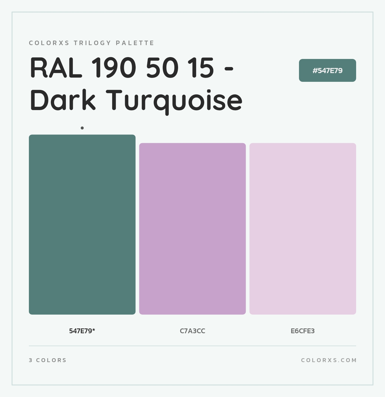 RAL 190 50 15 - Dark Turquoise - Colorxs Trilogy Palette