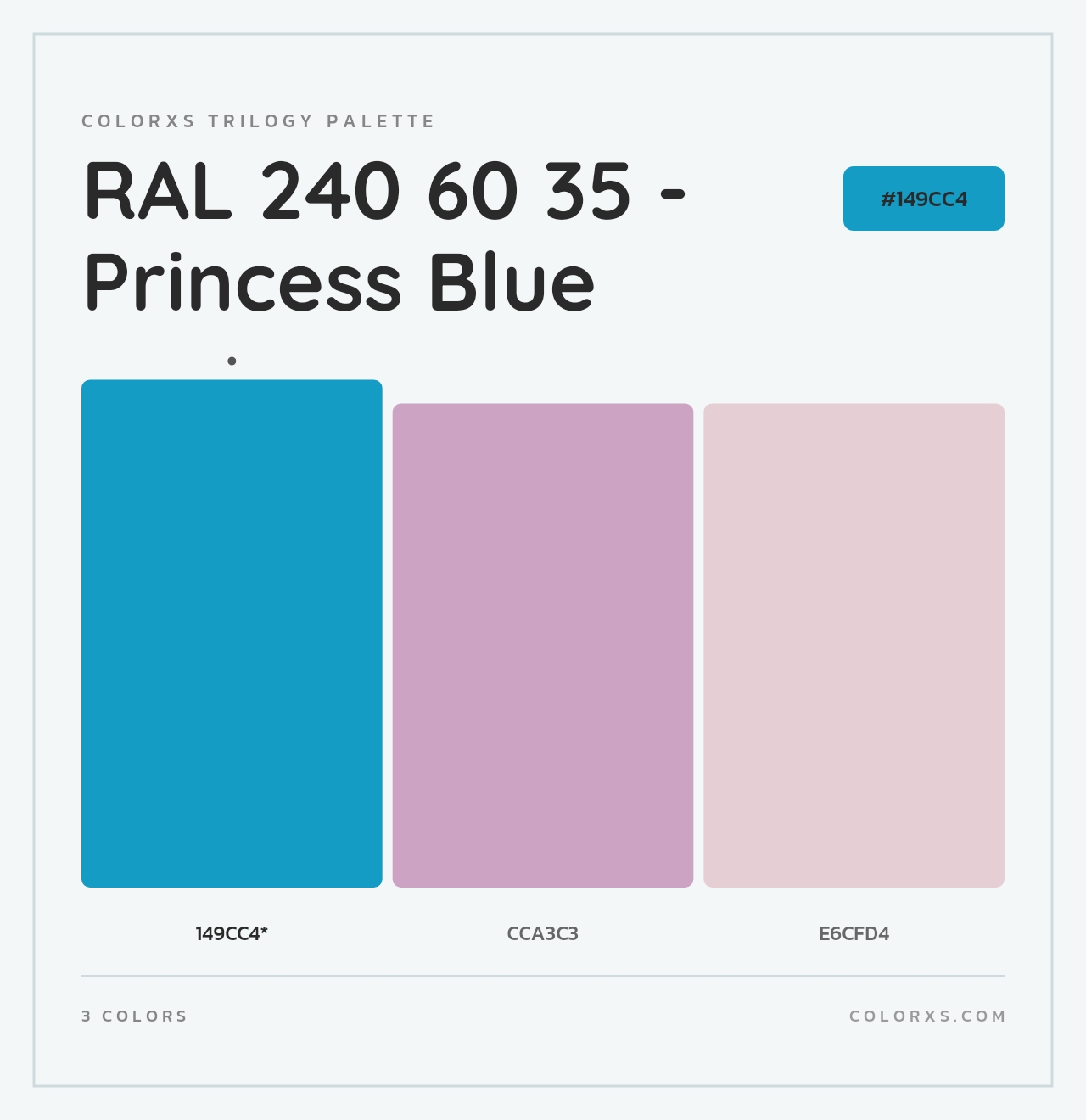 RAL 240 60 35 - Princess Blue - Colorxs Trilogy Palette