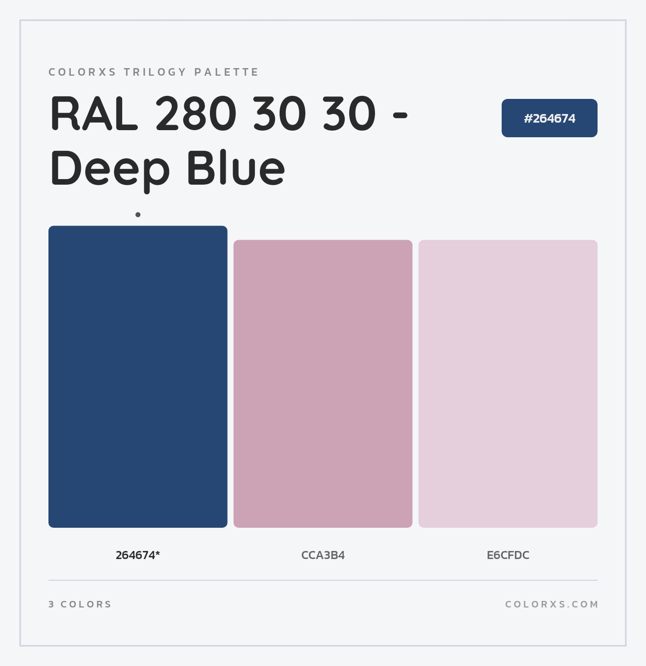 RAL 280 30 30 - Deep Blue - Colorxs Trilogy Palette