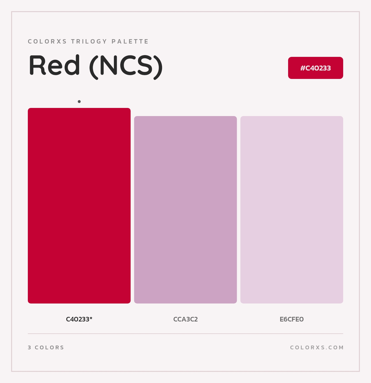 Red (NCS) - Colorxs Trilogy Palette