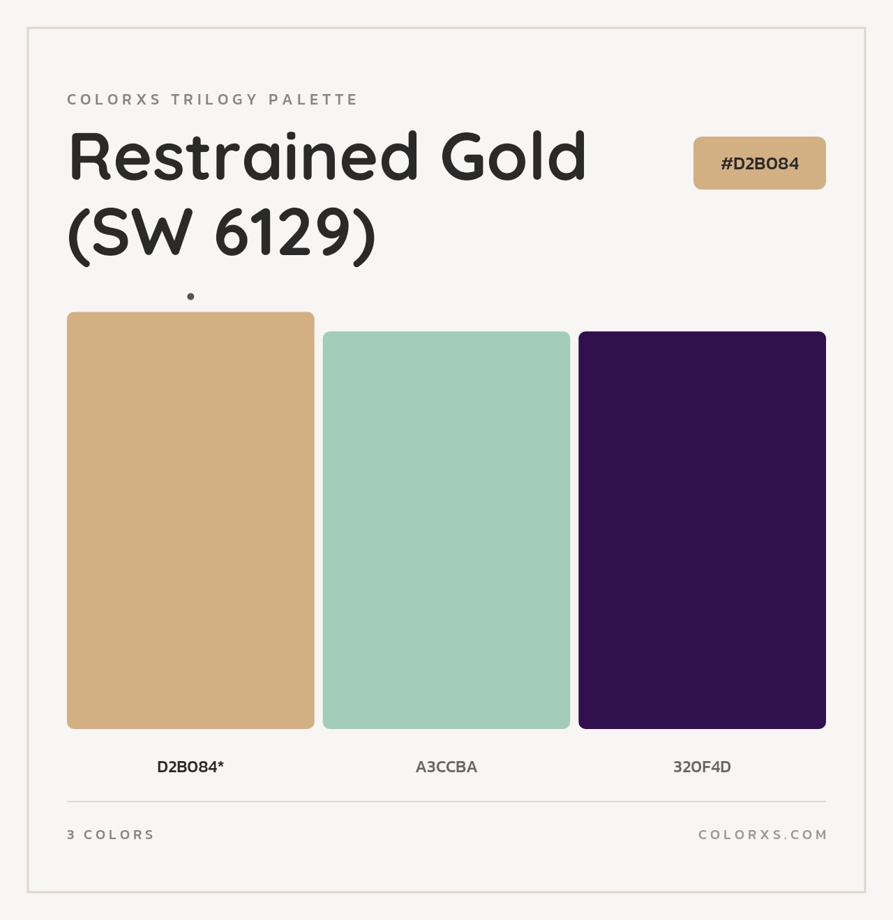 Restrained Gold (SW 6129) - Colorxs Trilogy Palette