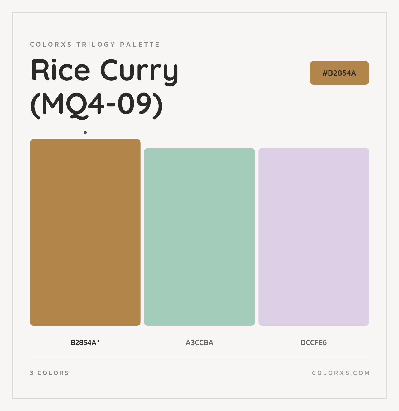 Rice Curry (MQ4-09) - Colorxs Trilogy Palette