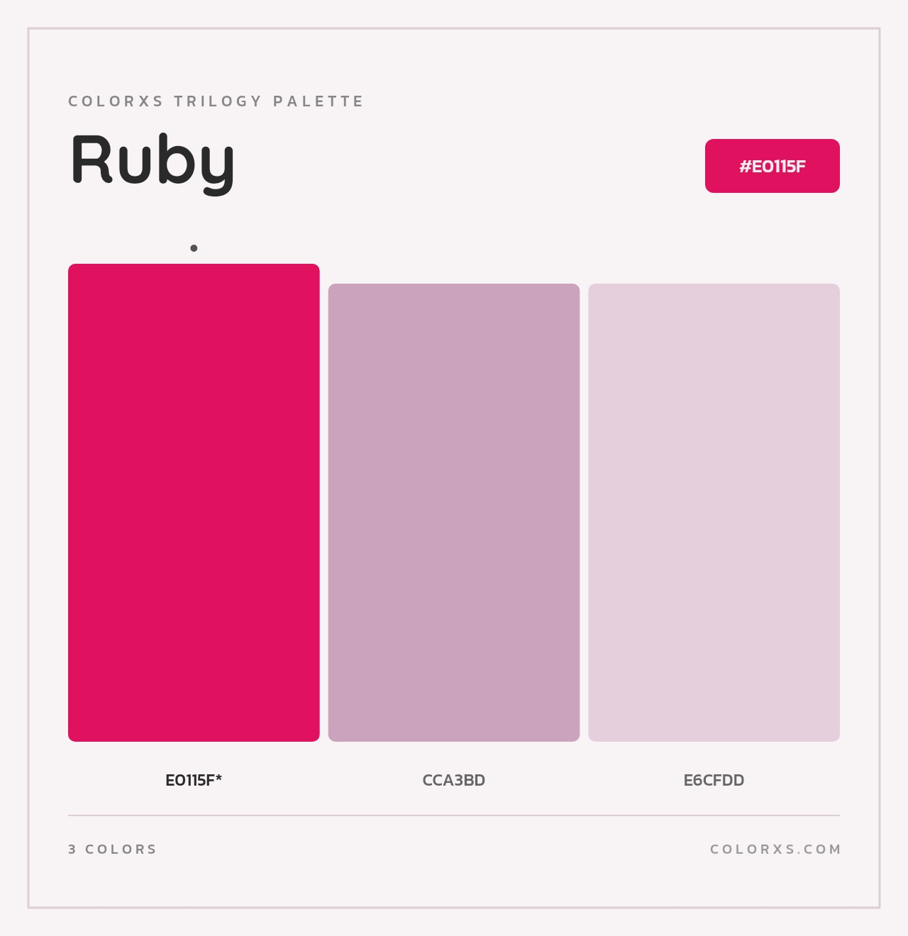 Ruby - Colorxs Trilogy Palette