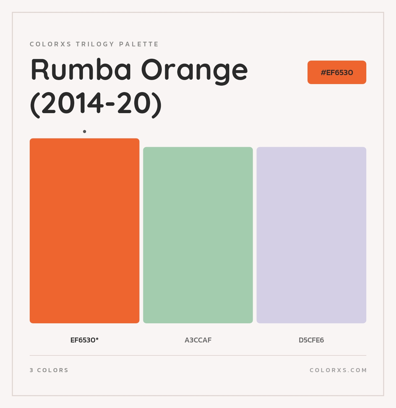 Rumba Orange (2014-20) - Colorxs Trilogy Palette