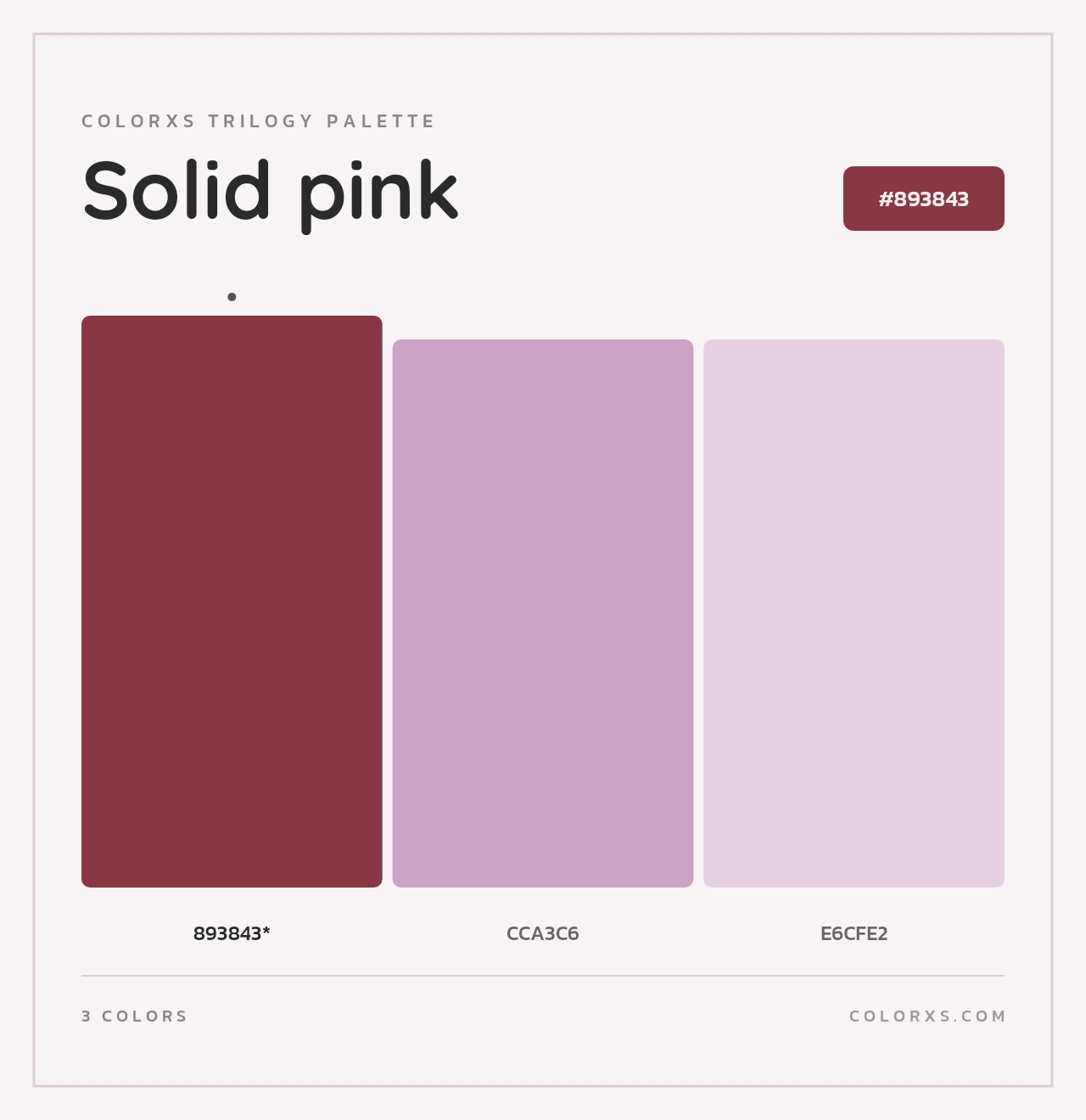 Solid pink - Colorxs Trilogy Palette