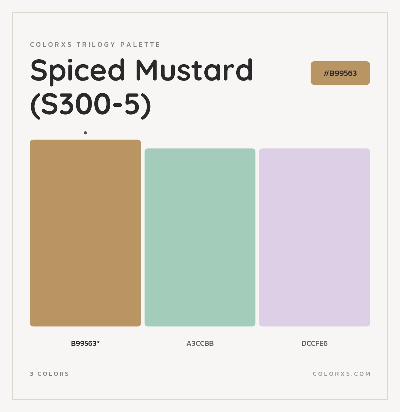 Spiced Mustard (S300-5) - Colorxs Trilogy Palette