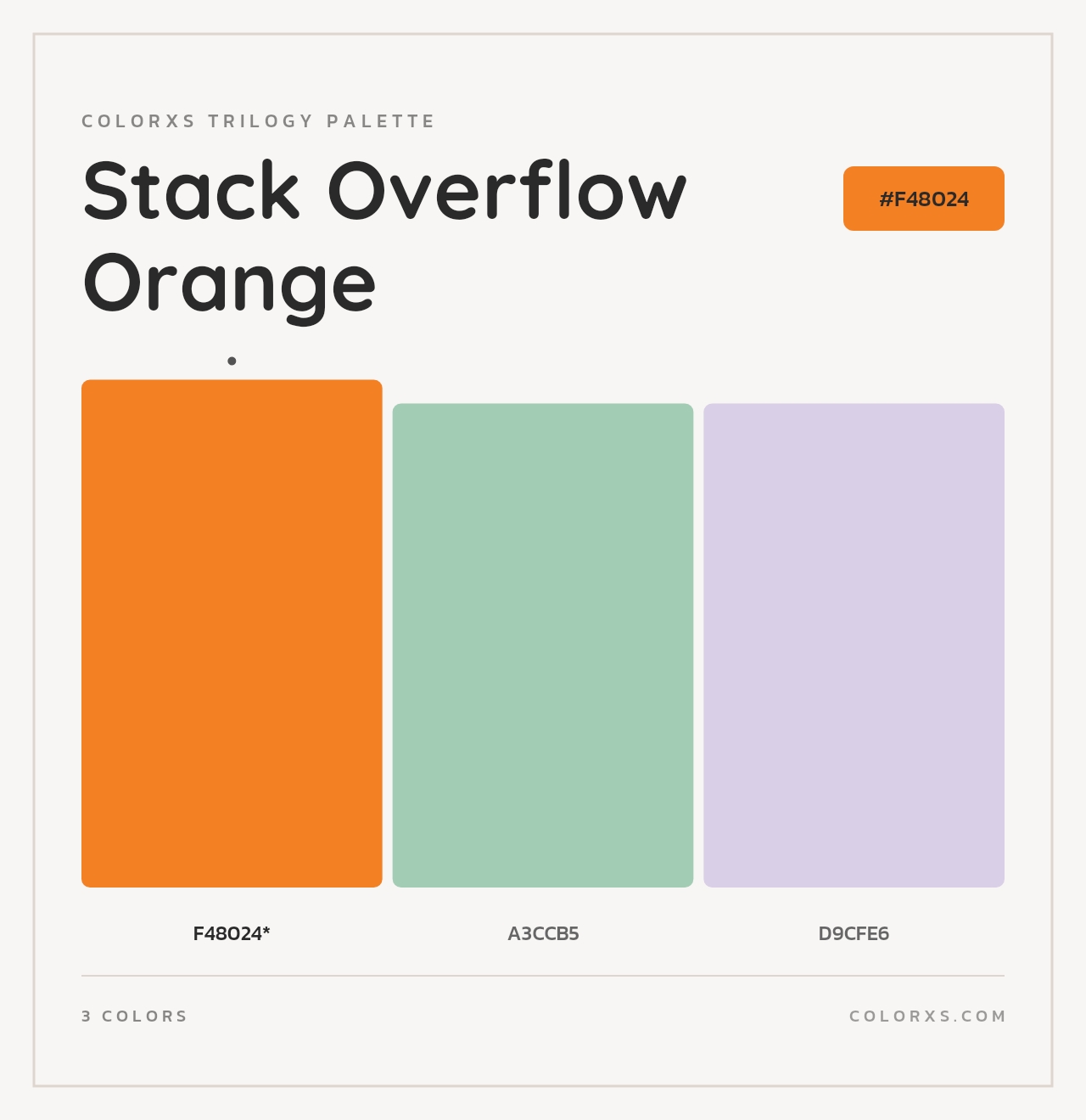 Stack Overflow Orange - Colorxs Trilogy Palette