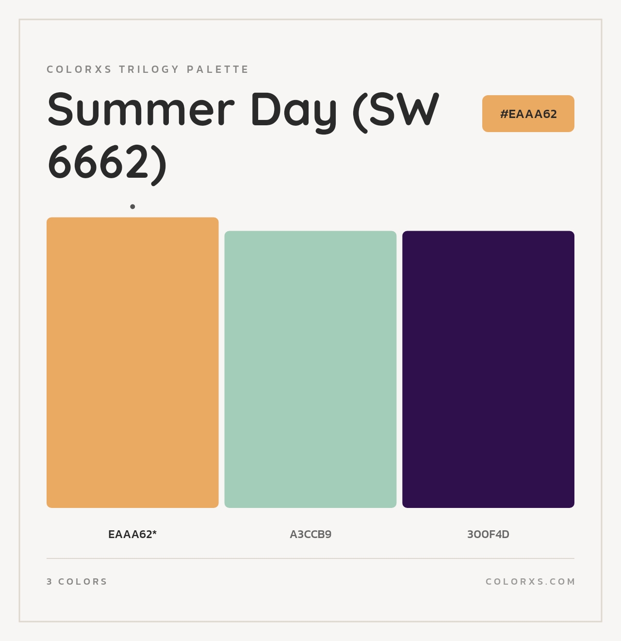 Summer Day (SW 6662) - Colorxs Trilogy Palette