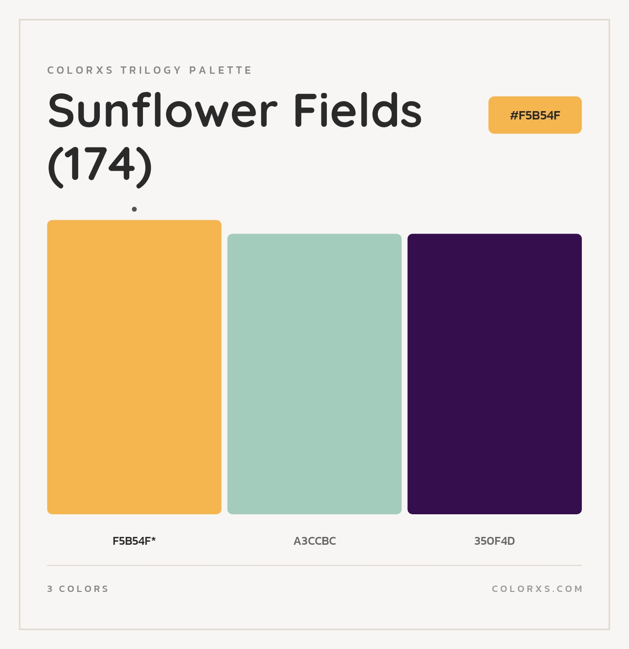 Sunflower Fields (174) - Colorxs Trilogy Palette