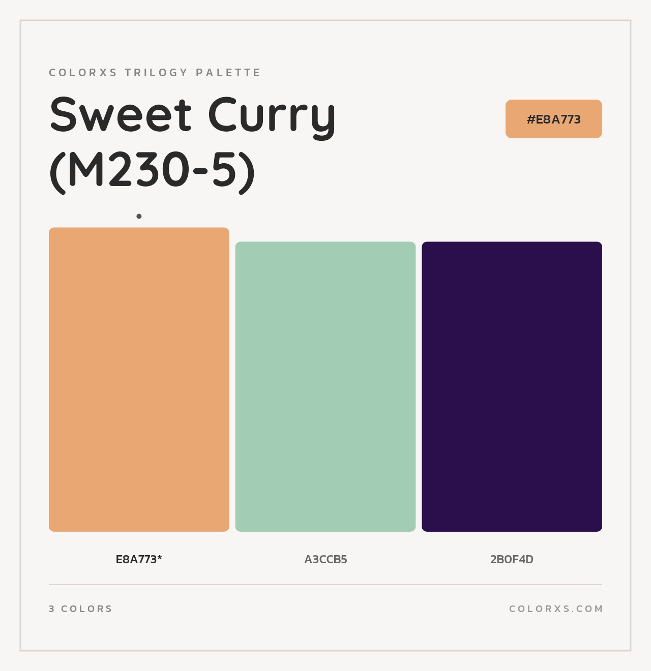 Sweet Curry (M230-5) - Colorxs Trilogy Palette