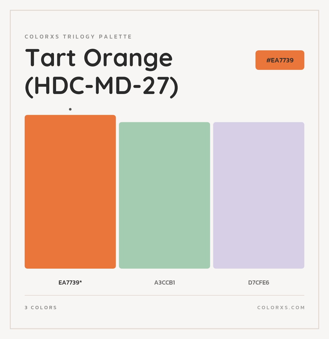 Tart Orange (HDC-MD-27) - Colorxs Trilogy Palette
