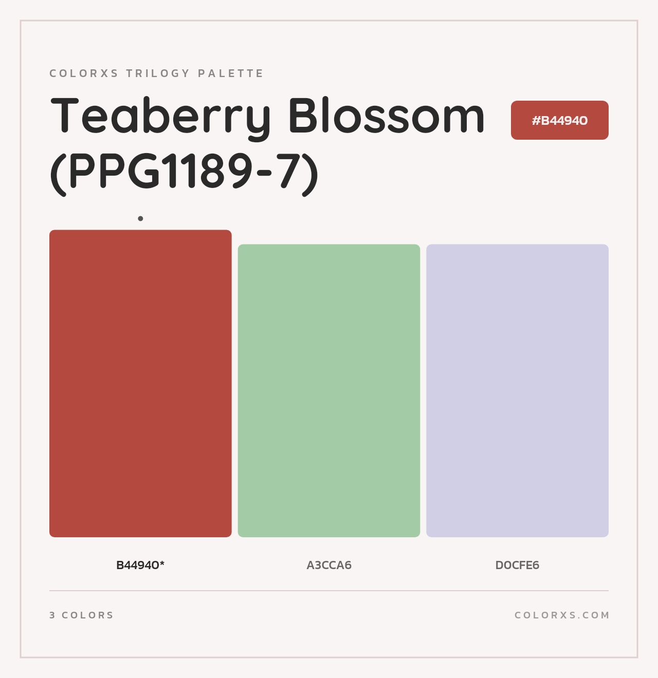 Teaberry Blossom (PPG1189-7) - Colorxs Trilogy Palette