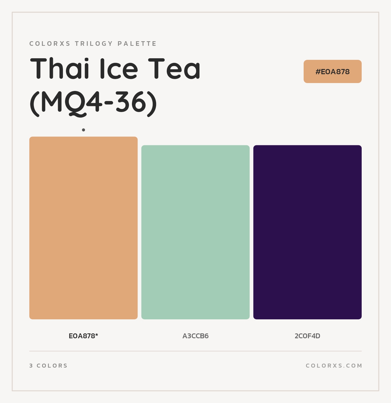 Thai Ice Tea (MQ4-36) - Colorxs Trilogy Palette