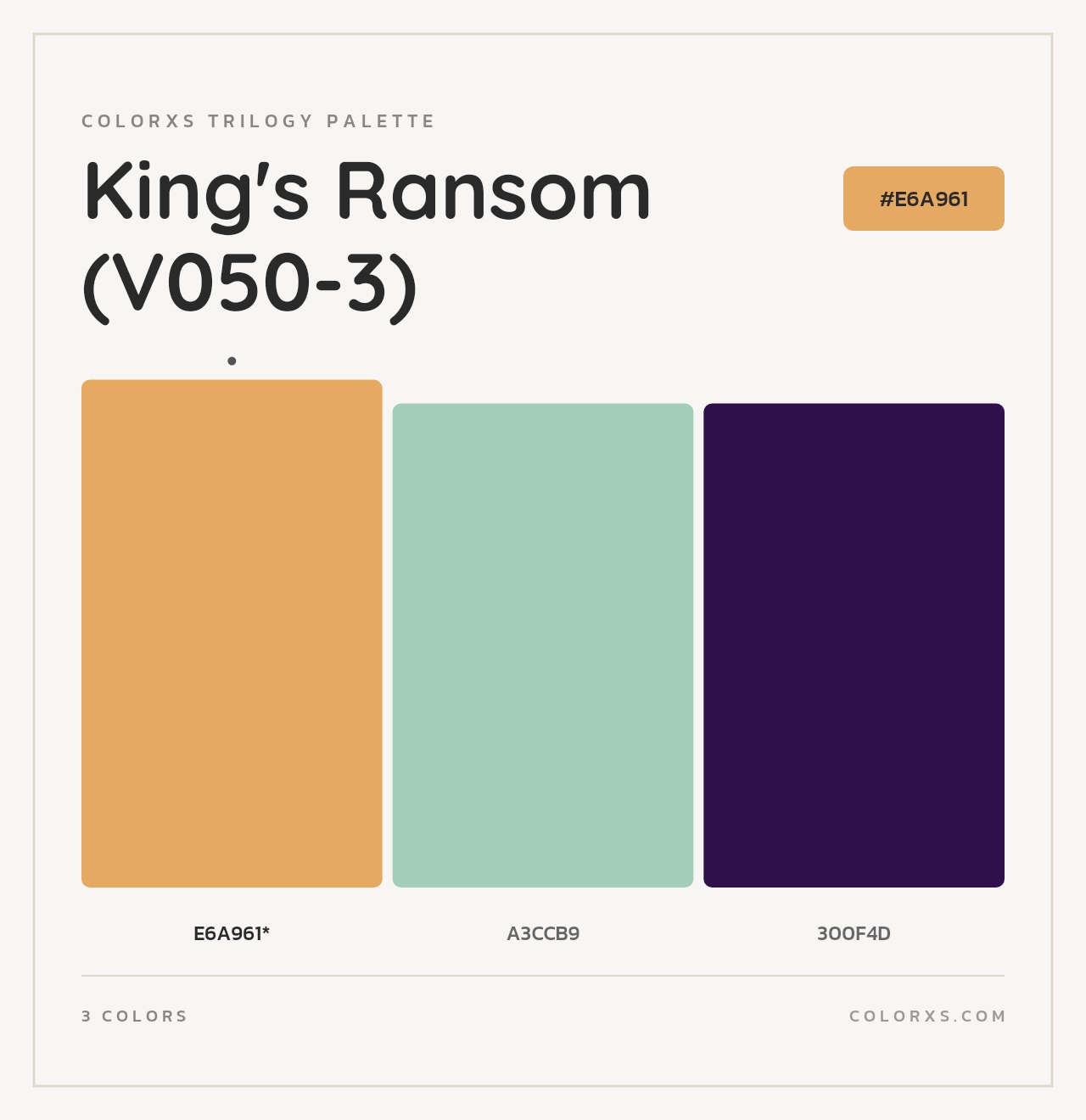 King's Ransom (V050-3) - Colorxs Trilogy Palette