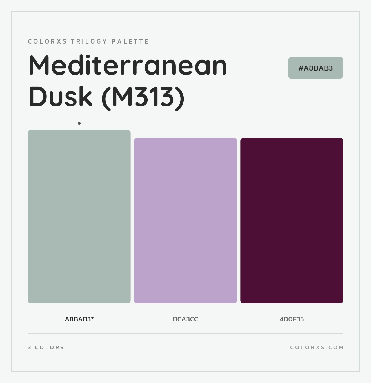 Mediterranean Dusk (M313) - Colorxs Trilogy Palette