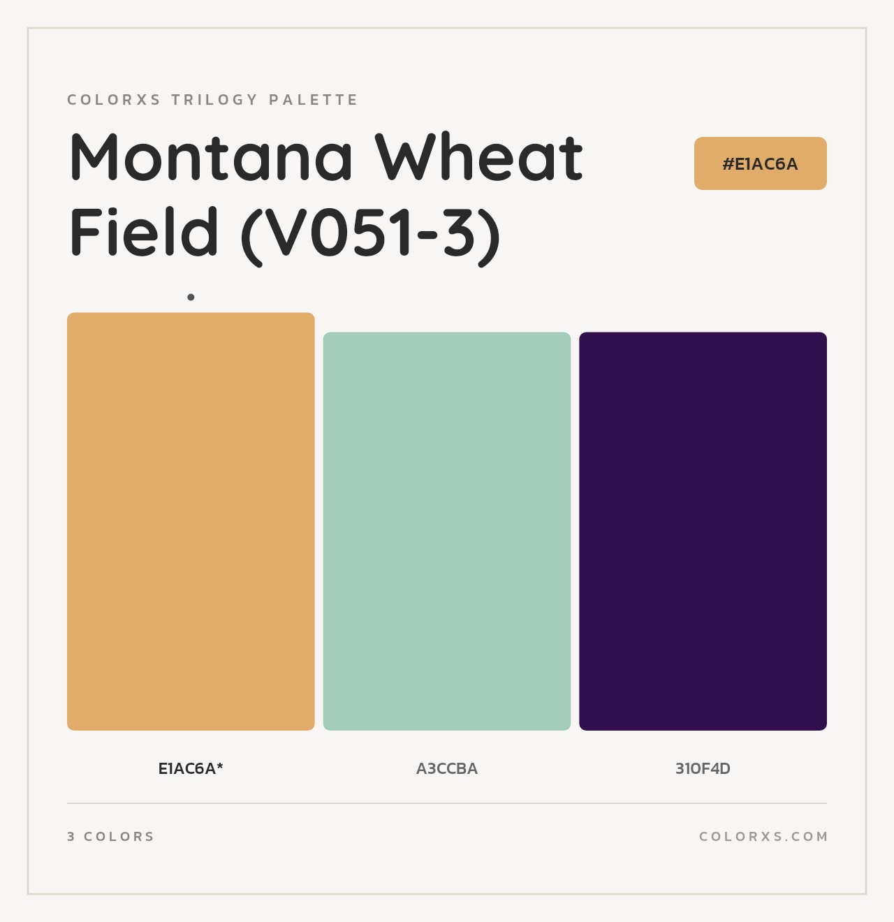 Montana Wheat Field (V051-3) - Colorxs Trilogy Palette