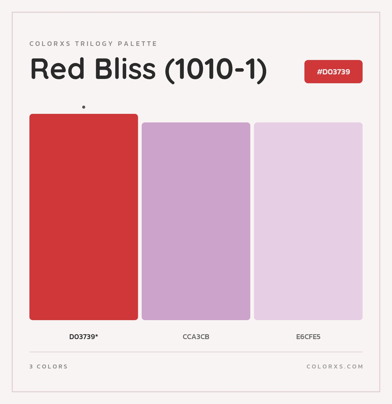 Red Bliss (1010-1) - Colorxs Trilogy Palette