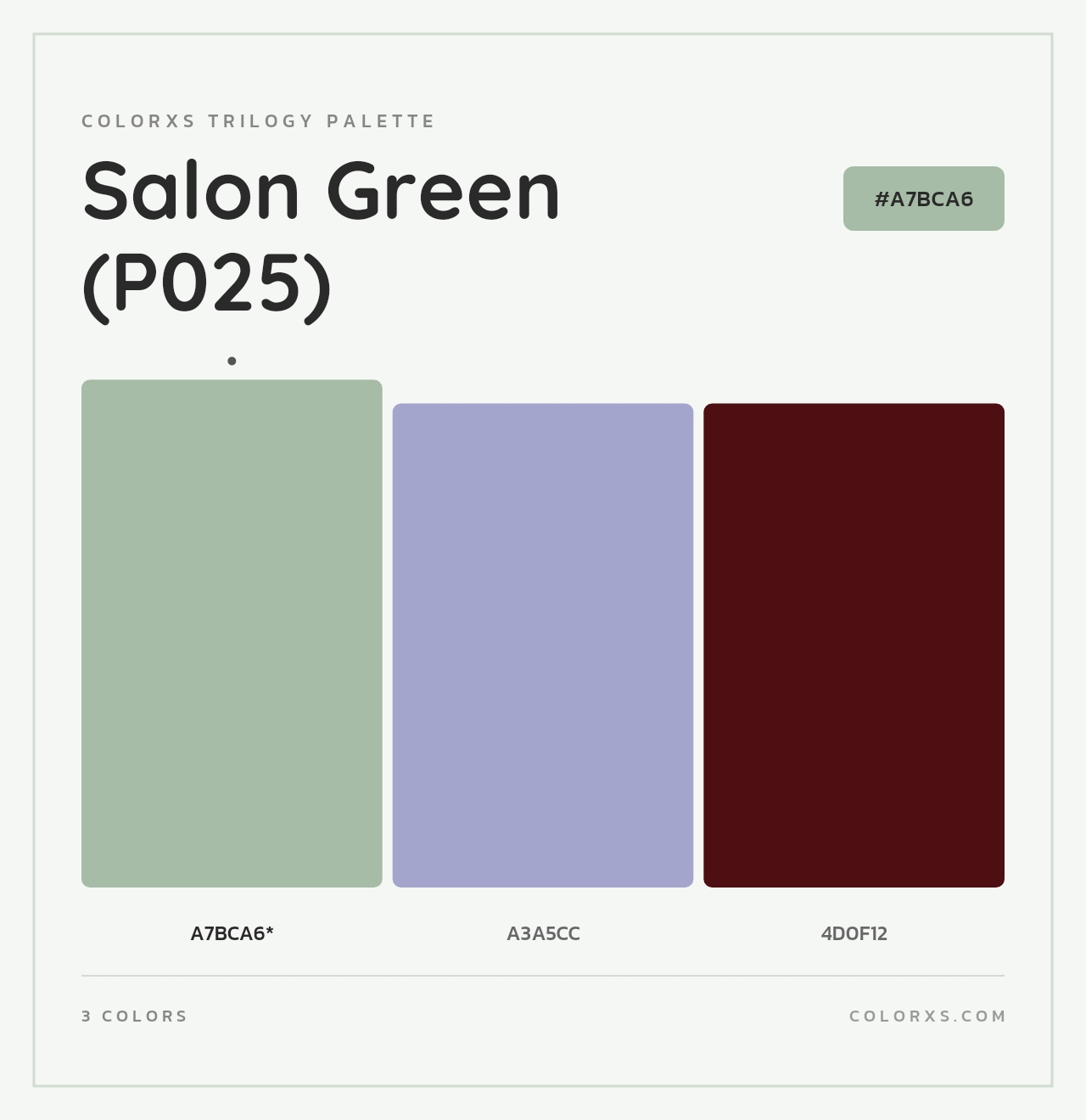 Salon Green (P025) - Colorxs Trilogy Palette