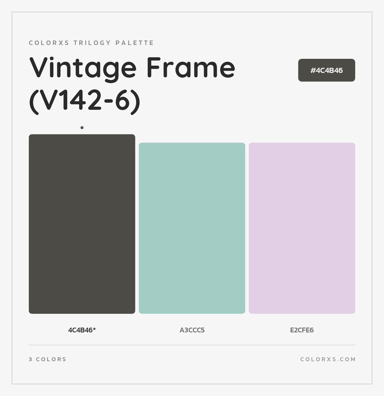 Vintage Frame (V142-6) - Colorxs Trilogy Palette