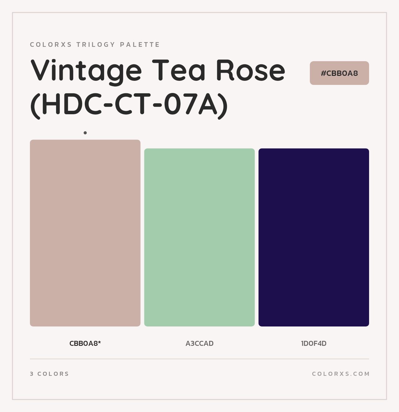 Vintage Tea Rose (HDC-CT-07A) - Colorxs Trilogy Palette
