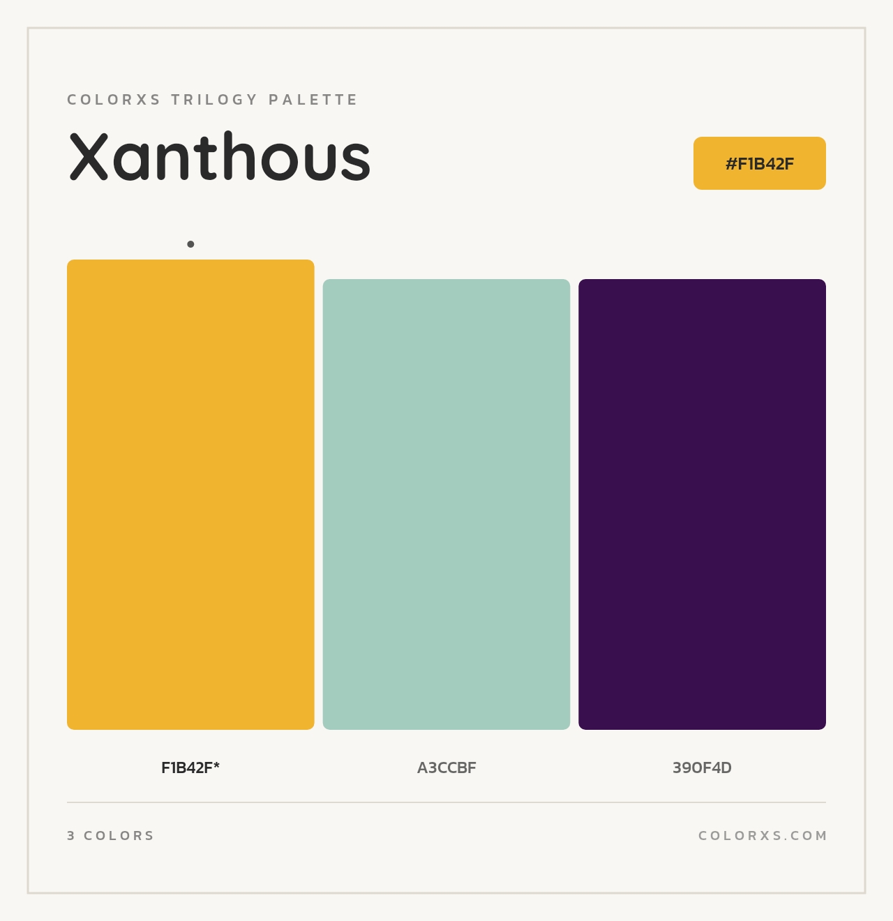 Xanthous - Colorxs Trilogy Palette