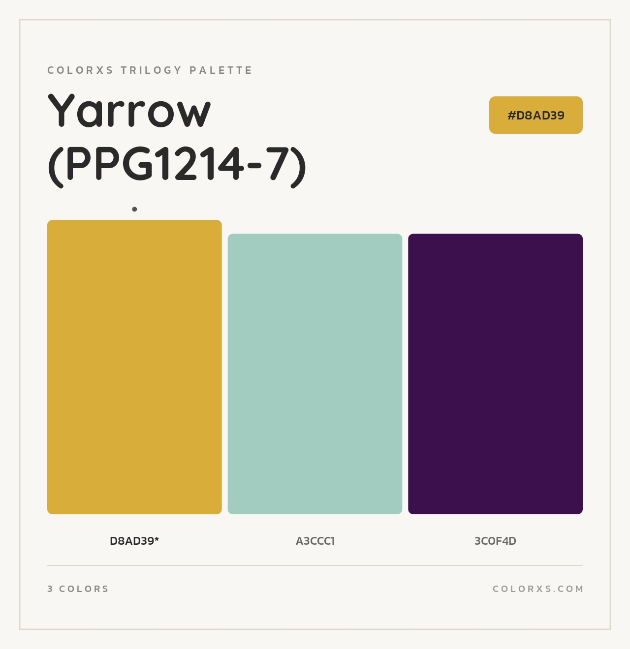 Yarrow (PPG1214-7) - Colorxs Trilogy Palette