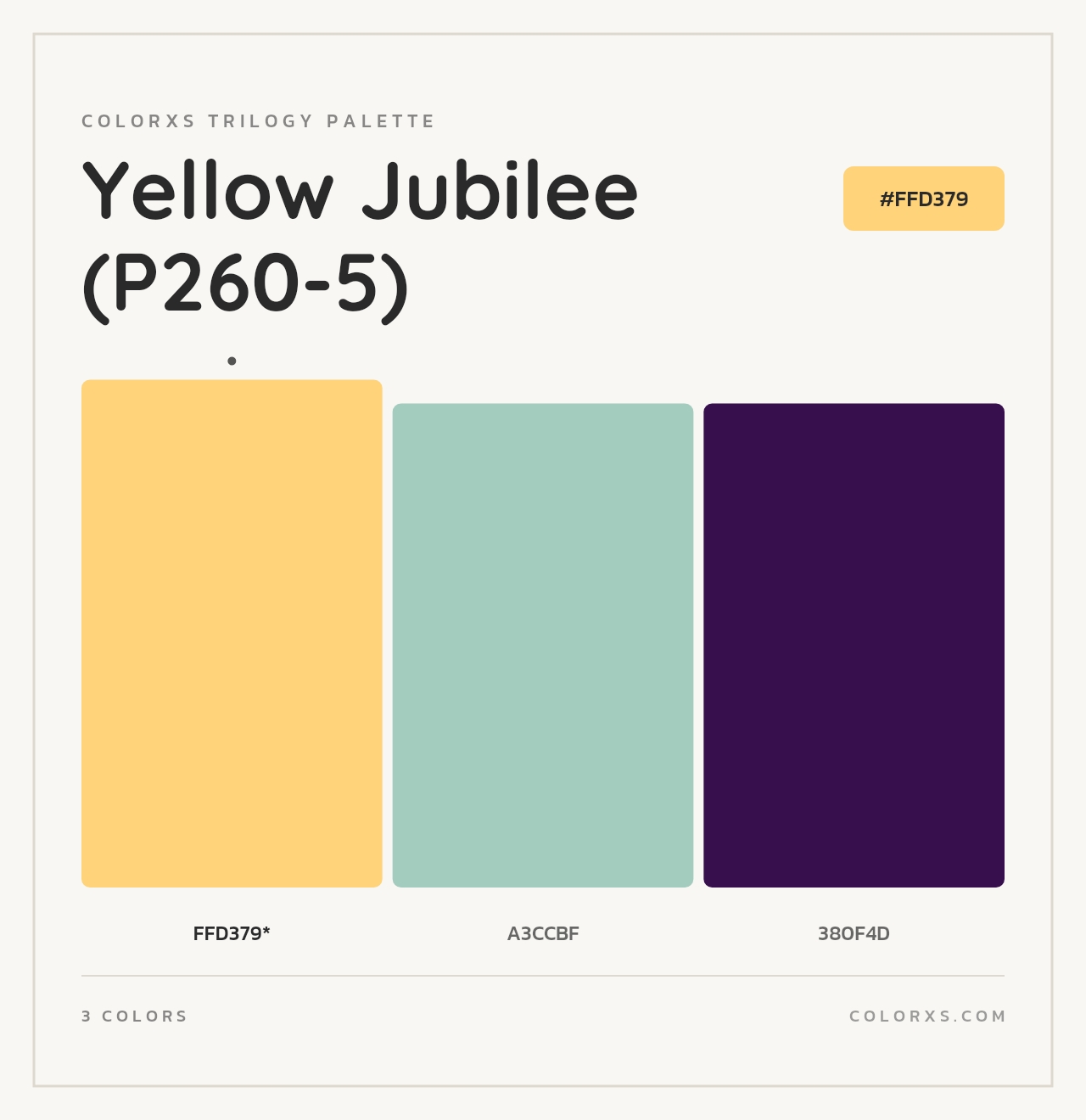 Yellow Jubilee (P260-5) - Colorxs Trilogy Palette