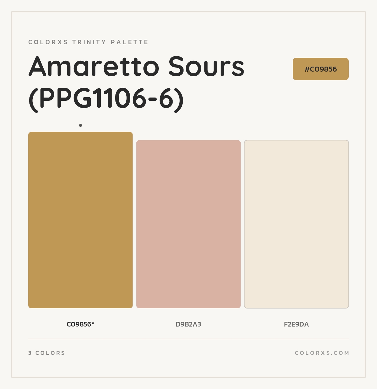 Amaretto Sours (PPG1106-6) - Colorxs Trinity Palette