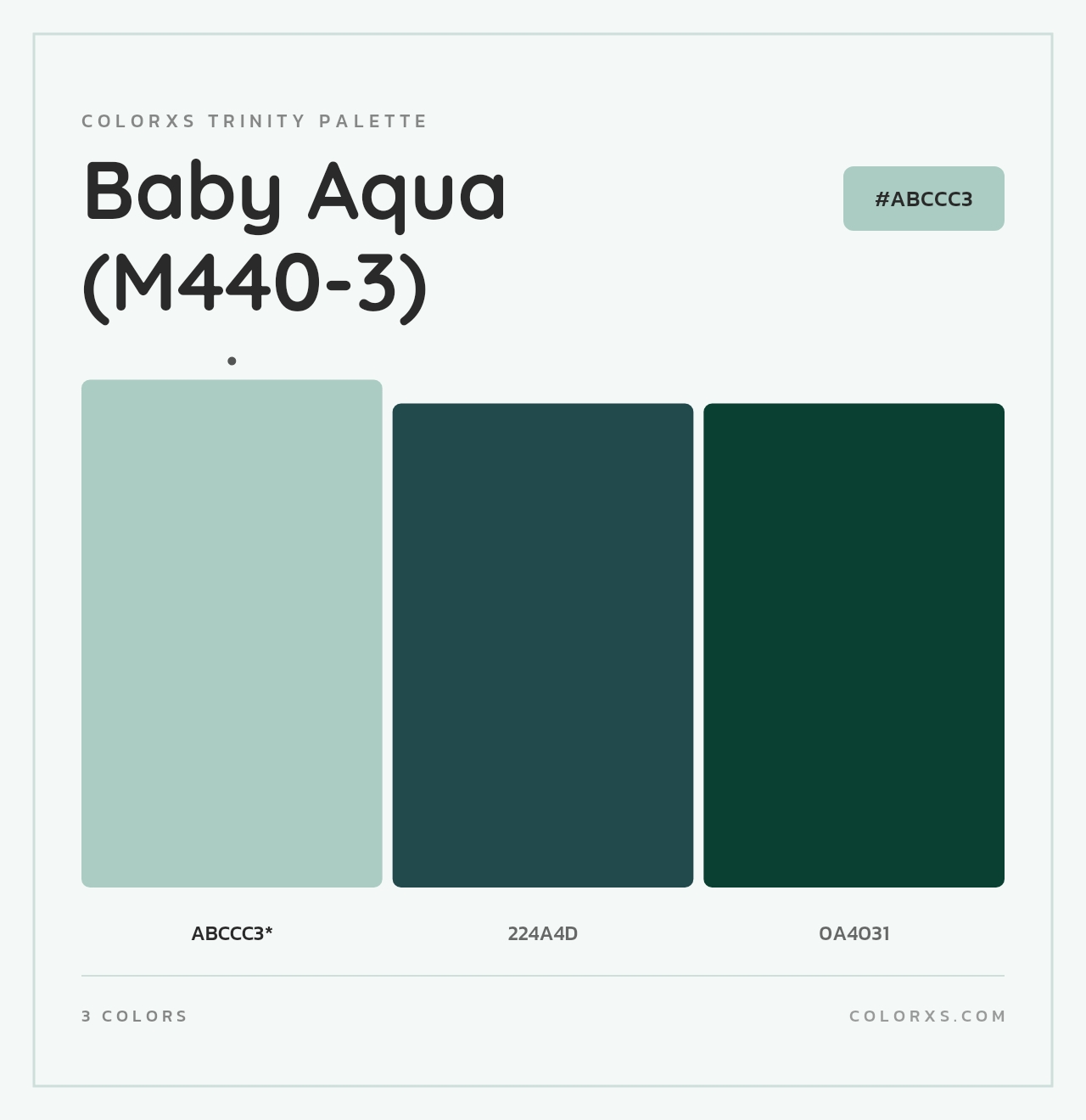 Baby Aqua (M440-3) - Colorxs Trinity Palette