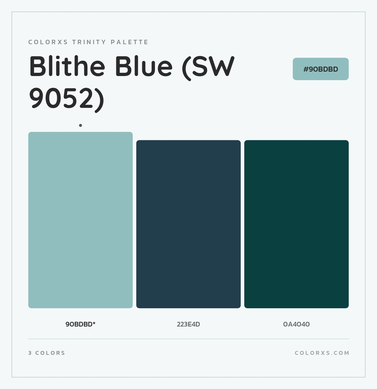 Blithe Blue (SW 9052) - Colorxs Trinity Palette
