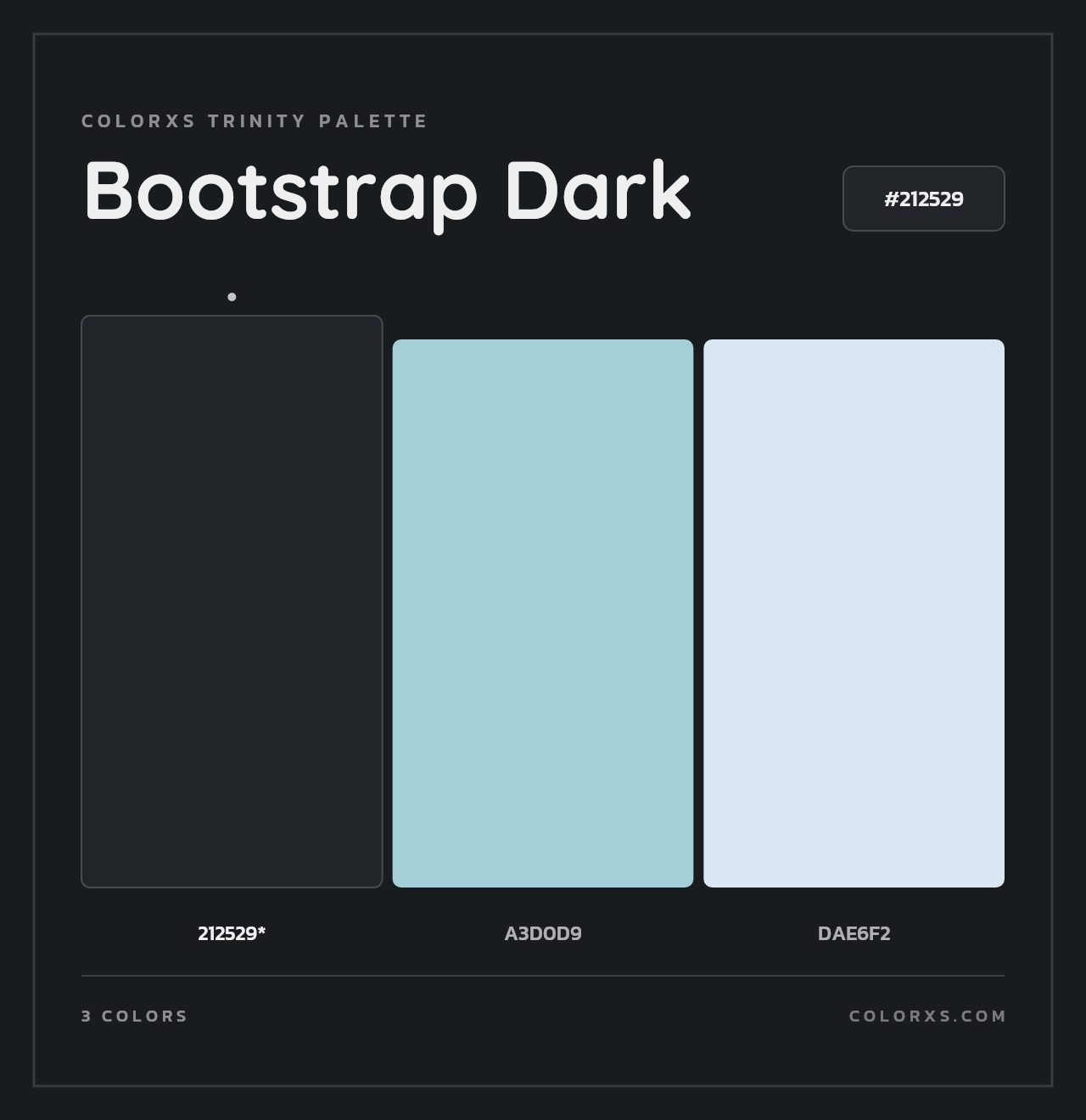 Bootstrap Dark - Colorxs Trinity Palette
